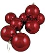 Club Pack of 16 Shiny Arrogant Red Glass Ball Christmas Ornaments 3.25" (80mm)
