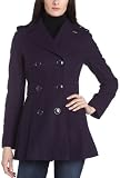 Miss Sixty Women's Fitted Trench Coat With Pleated Skirt,Purple,Small