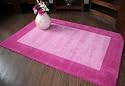 Homescapes Hudson - Pink Rug - 120 x 180 cm ( 4 x 6 ft ) - 100% Pure New Wool Hand Tufted Border