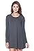 A+D Womens Round Neck Knit Dress - Long Sleeve Jersey Knit Tunic