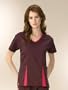Dickies "W Collection" (Fuller Cut) V-Neck Scrub Top with Contrast Insets (XS-5X) in Assorted Colors.