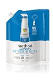 Method Laundry Detergent with Smartclean Tech, 85 Loads, Refill, Fresh Air, 34 Ounce