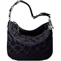 AUTHENTIC COACH SATEEN SIGNATURE LARGE HOBO 12676 (Black)