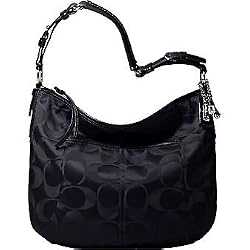 Coach Soho Signature Large Shoulder Bag Purse 12676 Black