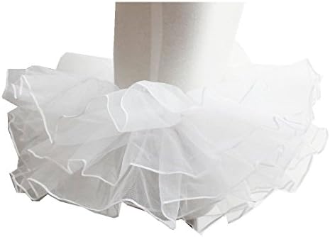Womens Adult Ruffles Dance Costume Bubble Skirt Tutus 4 Layers White 170