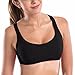 La Isla Women's Light Support Cross Back Wirefree Removable Cups Yoga Sport Bra White L