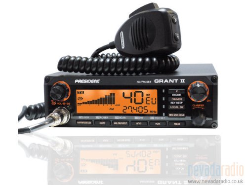 President Grant II All mode AM/FM/SSB +UK40FM mobile CB radio transceiver