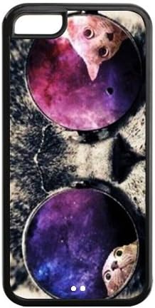 5C Phone Cases, Space Cat Hard TPU Rubber Cover Case for iPhone 5C
