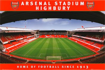Arsenal Football Club Stadium - Highbury Poster Print, 36x24