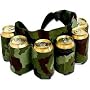 Redneck 6 Pack Beer & Soda Can Holster Belt - Camo