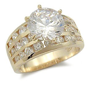 Childrens Toyshop  Jewelry : 3.25 Carats Brilliant Cut Cubic Zirconia Engagement Ring