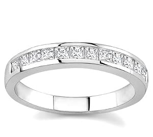 Platinum Channel-Set Princess-Cut Diamond Band (G/VS2, 3/4 ct. tw.)