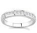 Jewelry : 18k White Gold Princess-Cut Diamond Band (G/VS2, 3/4 ct. tw.)