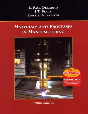 Materials and Processes in Manufacturing