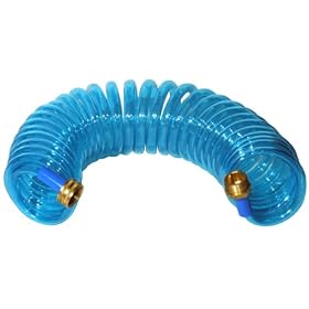 Plastair SpringHose 25-Foot Coiled Water Hose, Ocean Blue #PUW625B93OT by Plastair