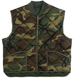 Camouflage Diamond Quilted Vest - Authentic Military Style