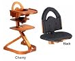 Svan High Chair from Scandinavian Child with Infant Kit and Cushion, Black Cushion with Cherry Wood