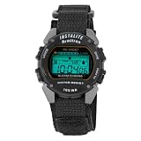 Armitron Men's 406623 Chronograph Round Gray and Black Nylon Strap Digital Sport Watch