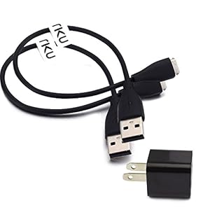 iMarku USB Cable for Fitbit Charge HR Band Wireless, Black, 2pcs