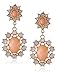 Amazon Collection Double Flower Milky Bead Drop Earrings