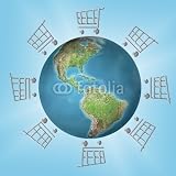 Wallmonkeys Peel and Stick Wall Decals – Global Trading – 24″H x 24″W Removable Graphic