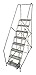 Cotterman 1208R1824A6E24B4C1P6 - Rolling Ladder Steel 110In. H. Gray