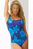 Longitude® Gilded Lily Plus Size Cross Back Swimsuit - Plus Size Swimwear Plus Size Swimsuits