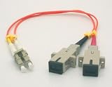 1FT LC Male-SC Female Duplex Multimode 50/125 Adapter Cable.