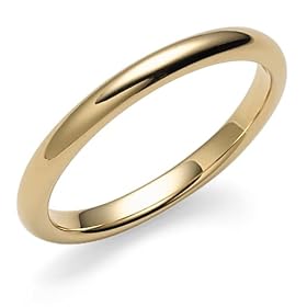 18k Yellow Gold 2.5mm Comfort Fit Plain Band
