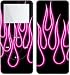Pink Neon Flames - Apple iPod nano 1G (1st Generation) 1GB/ 2GB/ 4GB Protector Skin Decals - Faceplate Stickers