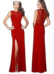 Polyamide/Spandex Cocktail Lace Illusion Sleeveless Evening Dress/Prom Dress/Party Dress/Wedding Dress 