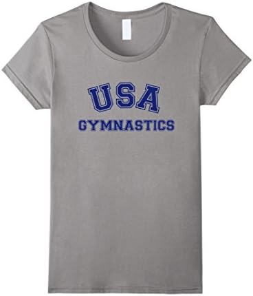 Women's USA Gymnastics T-Shirt - Sports Training Summer 2016 Unisex Small Slate