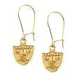 14K Yellow Oakland Raiders NFL Logo Dangle Earrings