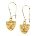 14K Yellow Oakland Raiders NFL Logo Dangle Earrings