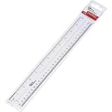 Clear Plastic Ruler - 1/16 Scale