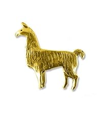 14k Gold Llama Pin by The Magic Zoo