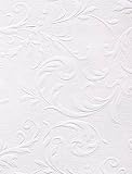 Victorian Scroll Textured Paintable Wallpaper Double Roll