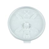 Dart 16FTL White Lift N Lock Lid for Foam Cups and Containers (Case of 1,000)