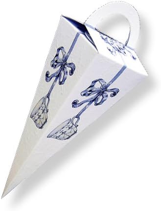 Copenhagen Blue - Icicle Shaped Favor Boxes (set of 6)