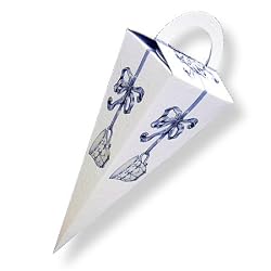 Copenhagen Blue - Icicle Shaped Favor Boxes (set of 6)