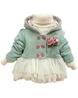 Kubeer Baby 0-4T Winter Warm Coats Kid Girl Fashion Dresses Coat Outerwear Cloth