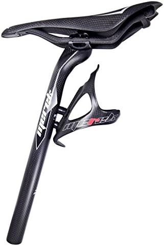 MEREK Full Carbon Seatpost w/ Full Carbon Water Bottle Cage for Road Bike/MTB - 3K (Road Bike Ø27.2mm)