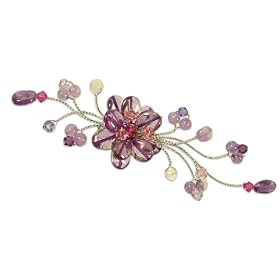 Amethyst brooch, 'Lilac Bouquet' 4 W 1 L by NOVICA