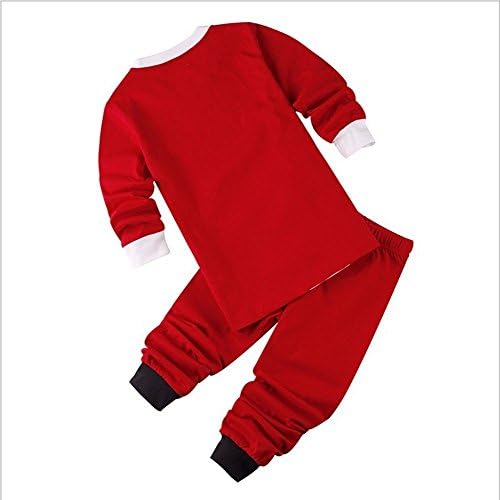 Genshion Kids Boys Girls Cute Sleepwear Christmas Pajamas Set 5T Red
