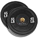 Body Solid Bumper Plates - 45 lb Pair - Black
