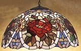 LAMPS BEAUTIFUL Tiffany Style Renaissance Rose Hanging Pendant by Meyda Tiffany--Excellent customer service--see our feedback.