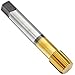 Applix 1687AP High Speed Steel High Performance Thread Forming Multi-Application Lube Grooves Taps, TiN Coated, Round with Square End
