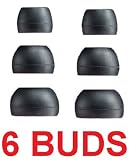 6 Ear Bud Replacement Tips Compatible With:jbuds, Sony, Phillips, Skullcandy, Coby, Apple, Memorex, Klipsch, Sennheiser, Monster, Gaga, By Gadgetbrat