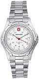 Wenger Men's Standard Issue Swiss Military Watch - White Dial/Stainless Steel Bracelet