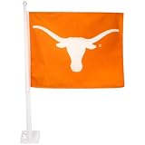 Texas Longhorns Burnt Orange Team Logo Car Flag